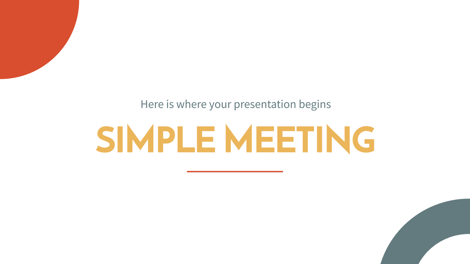 简单会议和PowerPoint模板